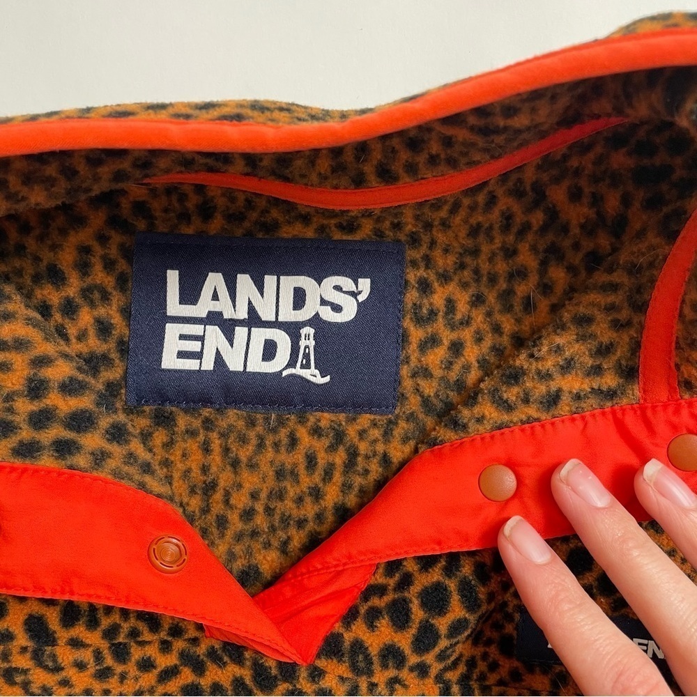 LAND’S END “heritage” snap neck fleece pullover - Picture 7 of 13